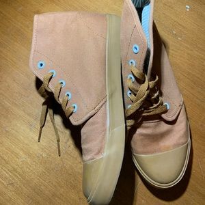 Bangs high top sneakers.